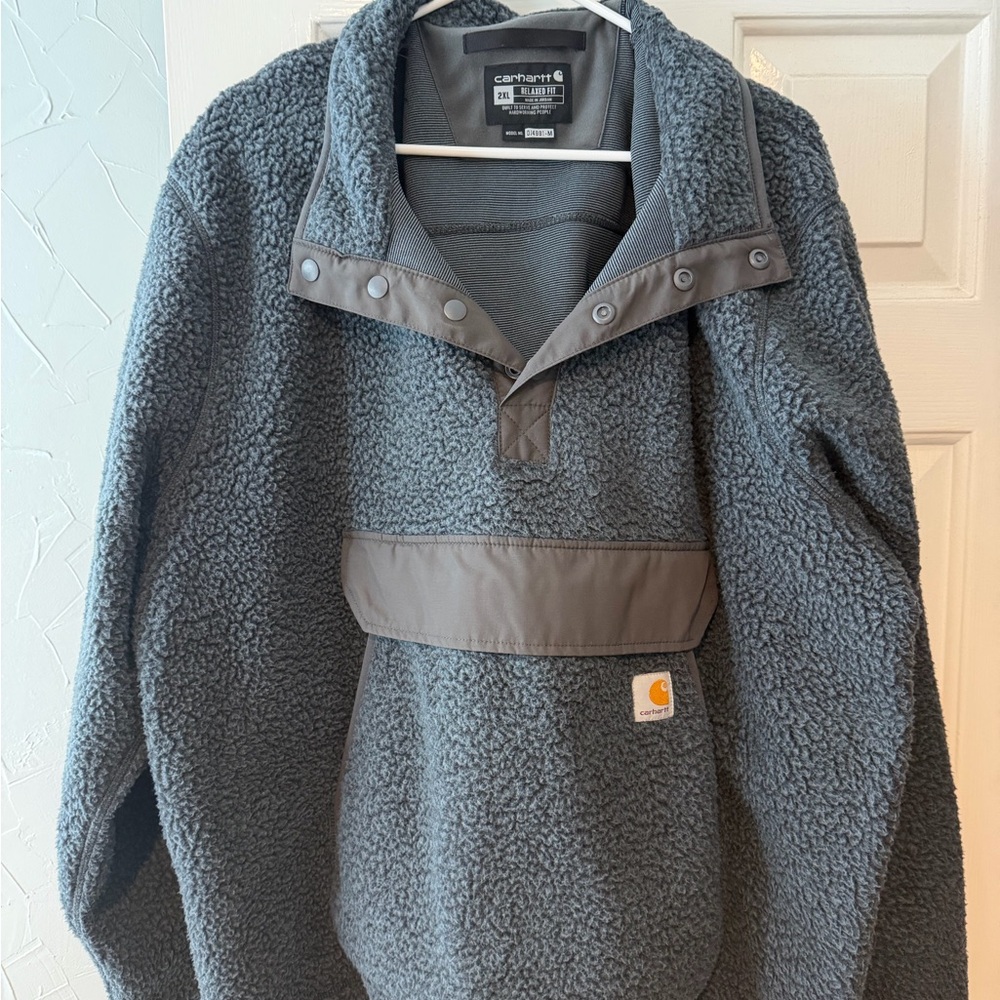 Carhartt Men's Charcoal Sherpa Pullover